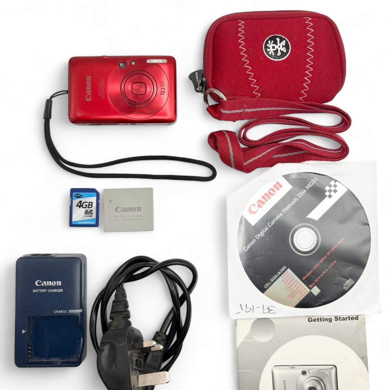 Canon IXUS 100 IS Digital Camera Red